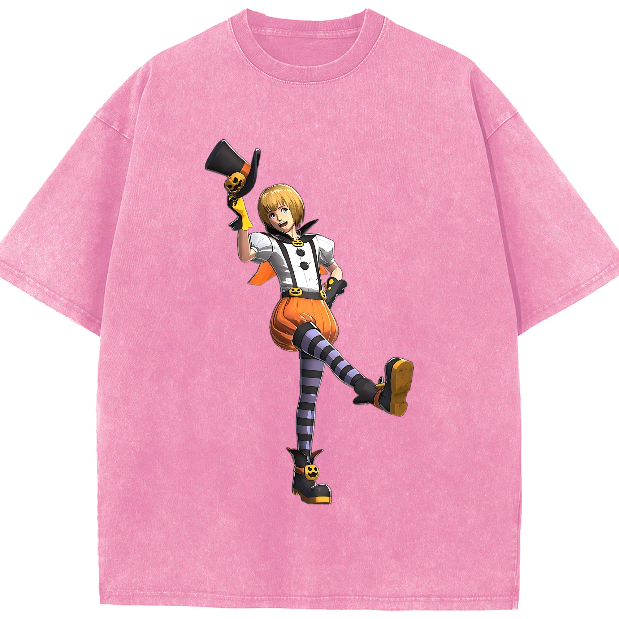 （画像用） 進撃の巨人 アルミン·アルレルト Attack on Titan Armin Arlert 綿100% ヴィンテージ風 半袖Tシャツ（フロントプリント）